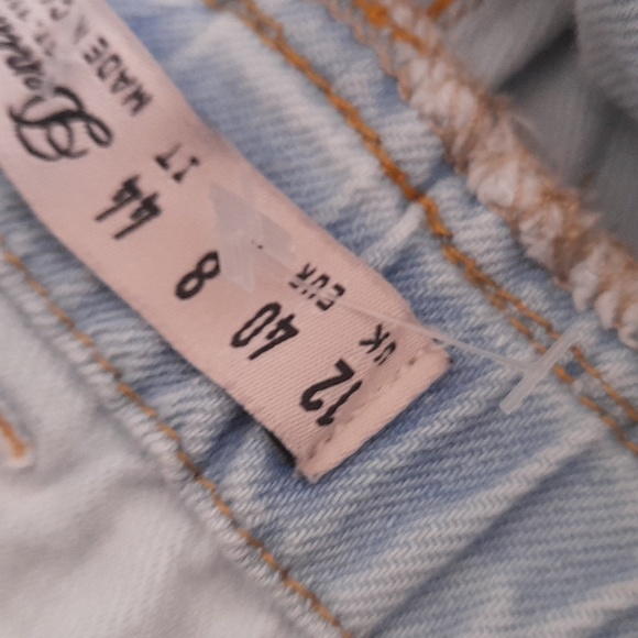 Light Blue Paper Bag Waist Jeans - Picture 3 of 3